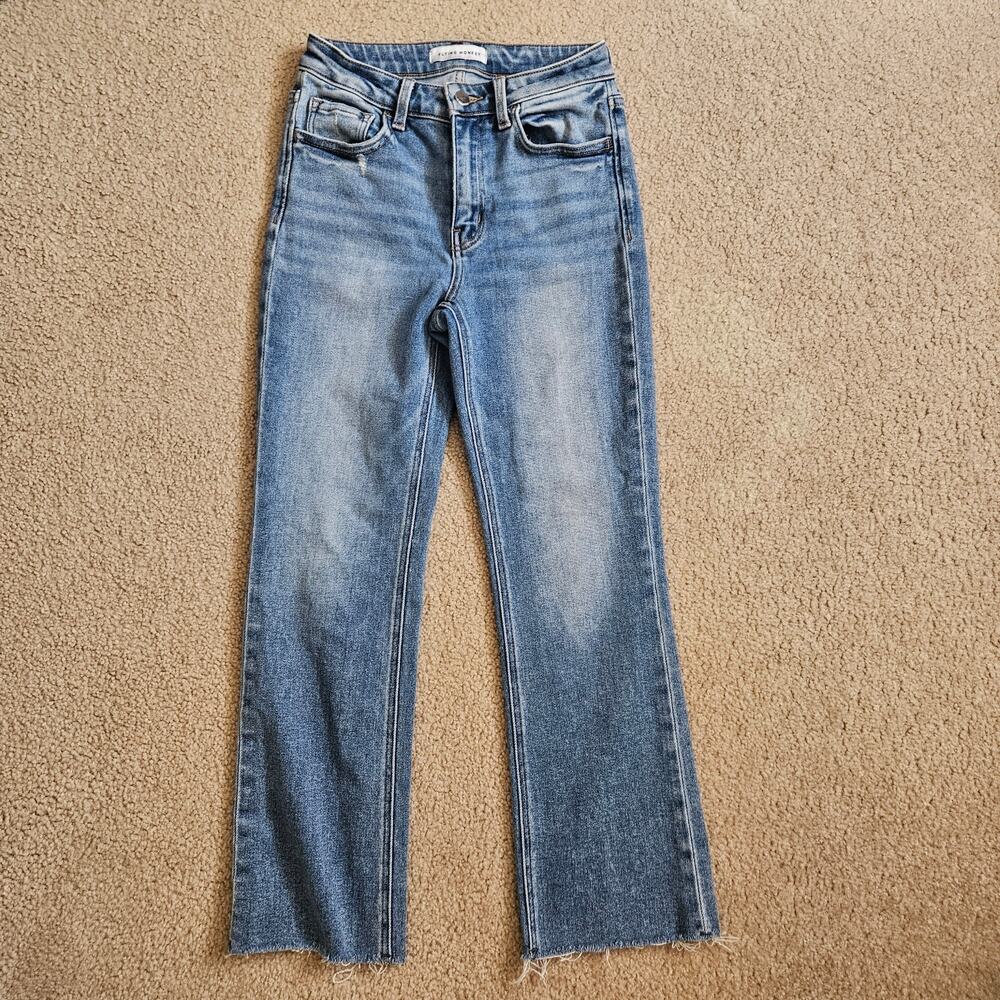 Flying Monkey Well-Balanced High Rise Raw Hem Crop Slim Wide Leg 26